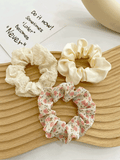 Satin Bow Scrunchie Set