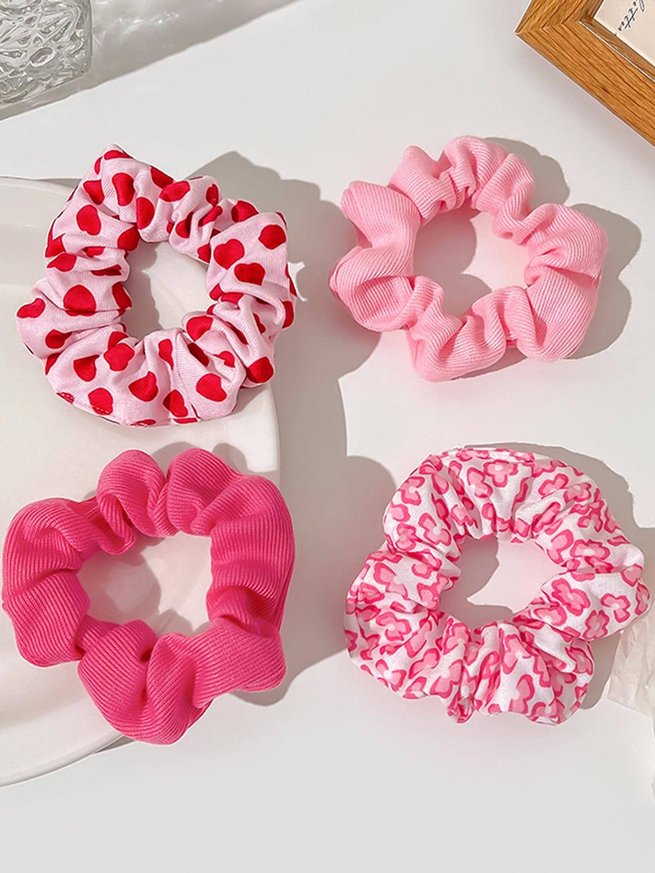 Ditsy Floral Ribbon Scrunchie Set