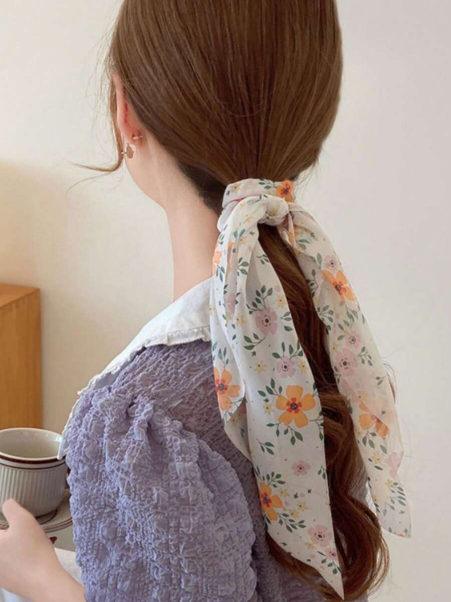 Floral Scrunchie Set — 5 Piece