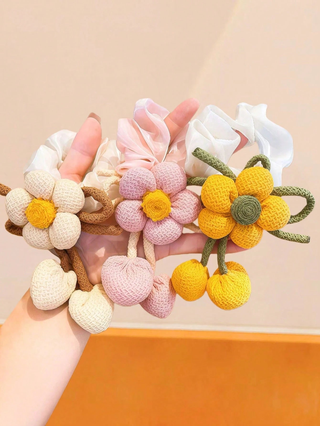 Pastel Organza Scrunchie Set